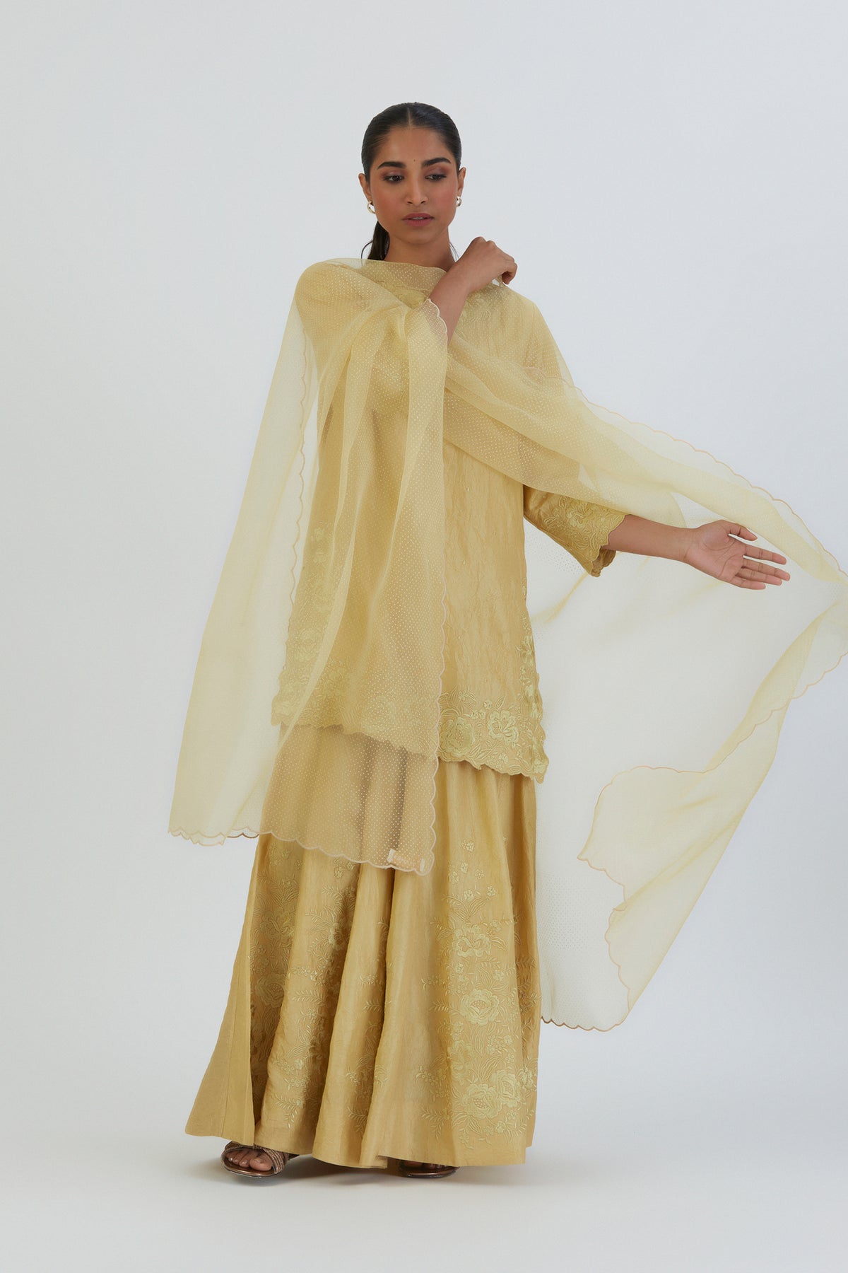 Light Yellow Ela Dupatta