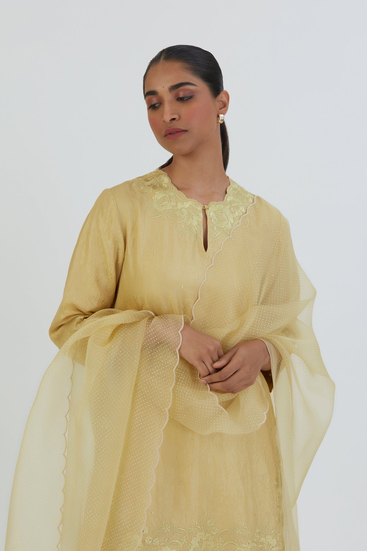 Light Yellow Ela Dupatta