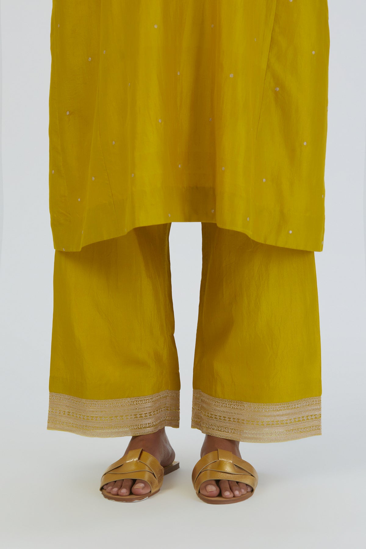 Yellow Silk Zehra Kurta Set