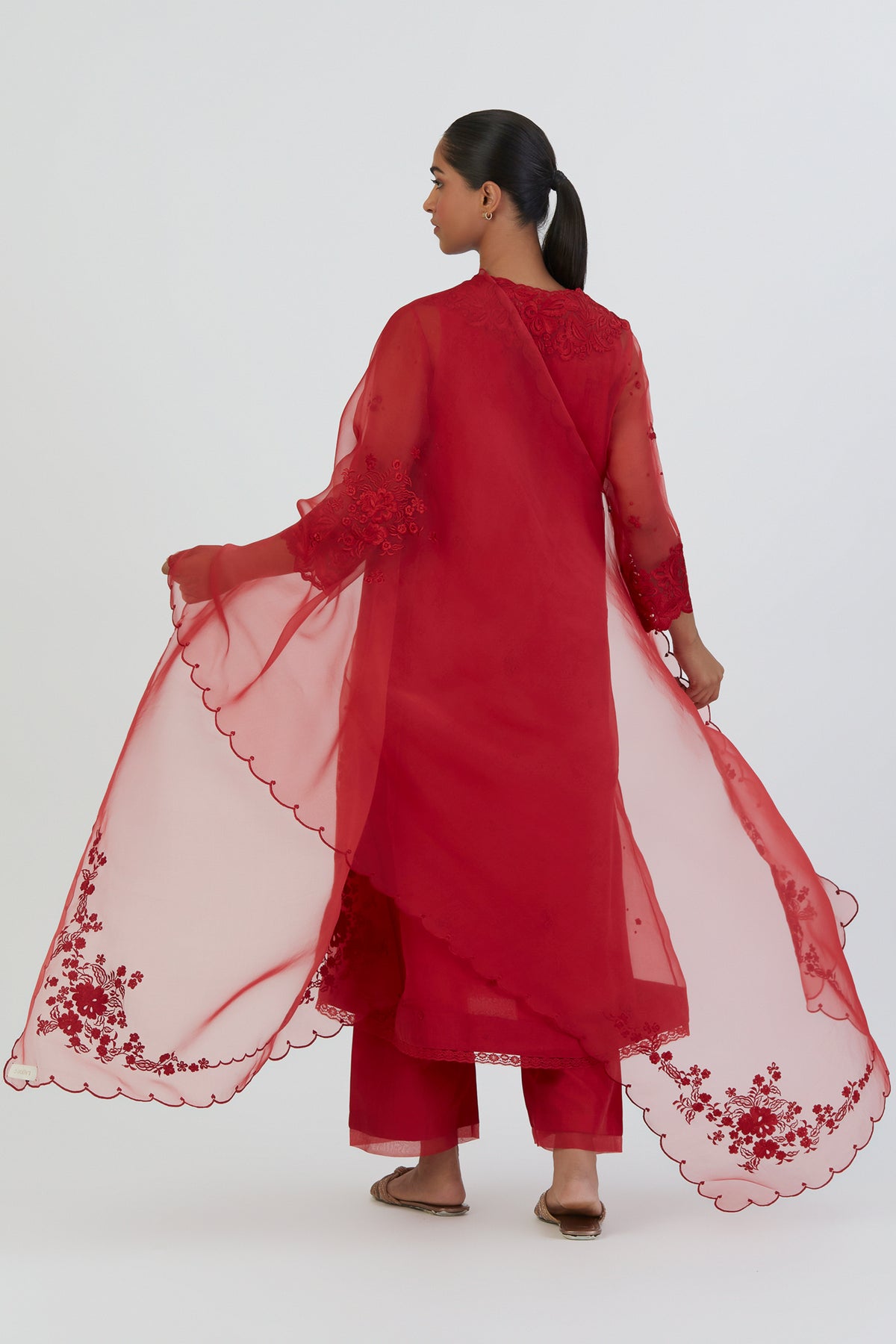 Red Nira Dupatta