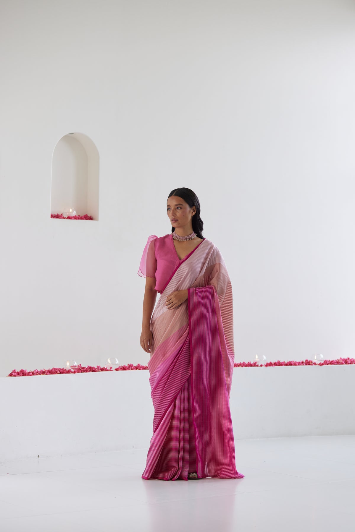 Silken Memoirs Striped Saree