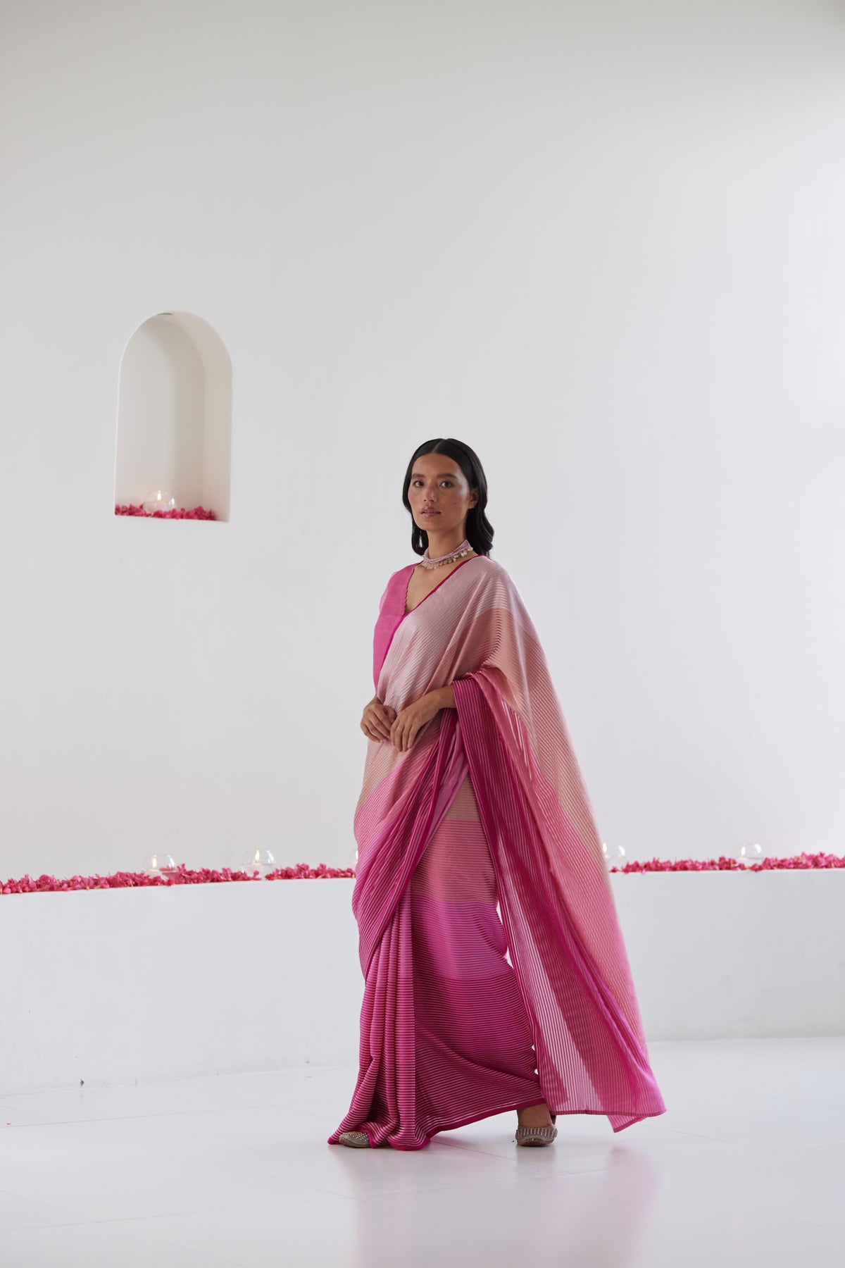 Silken Memoirs Striped Saree