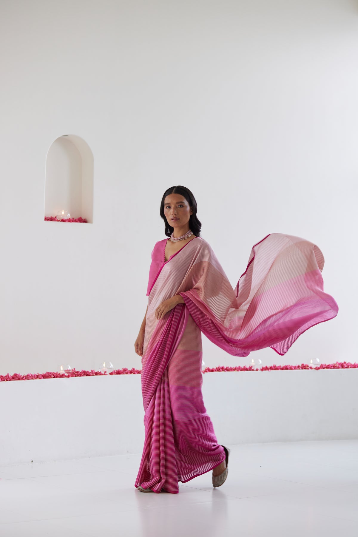 Silken Memoirs Striped Saree