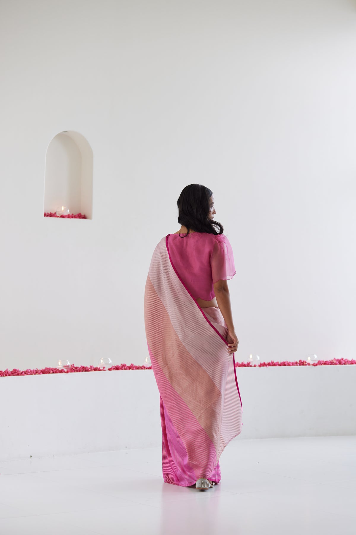 Silken Memoirs Striped Saree