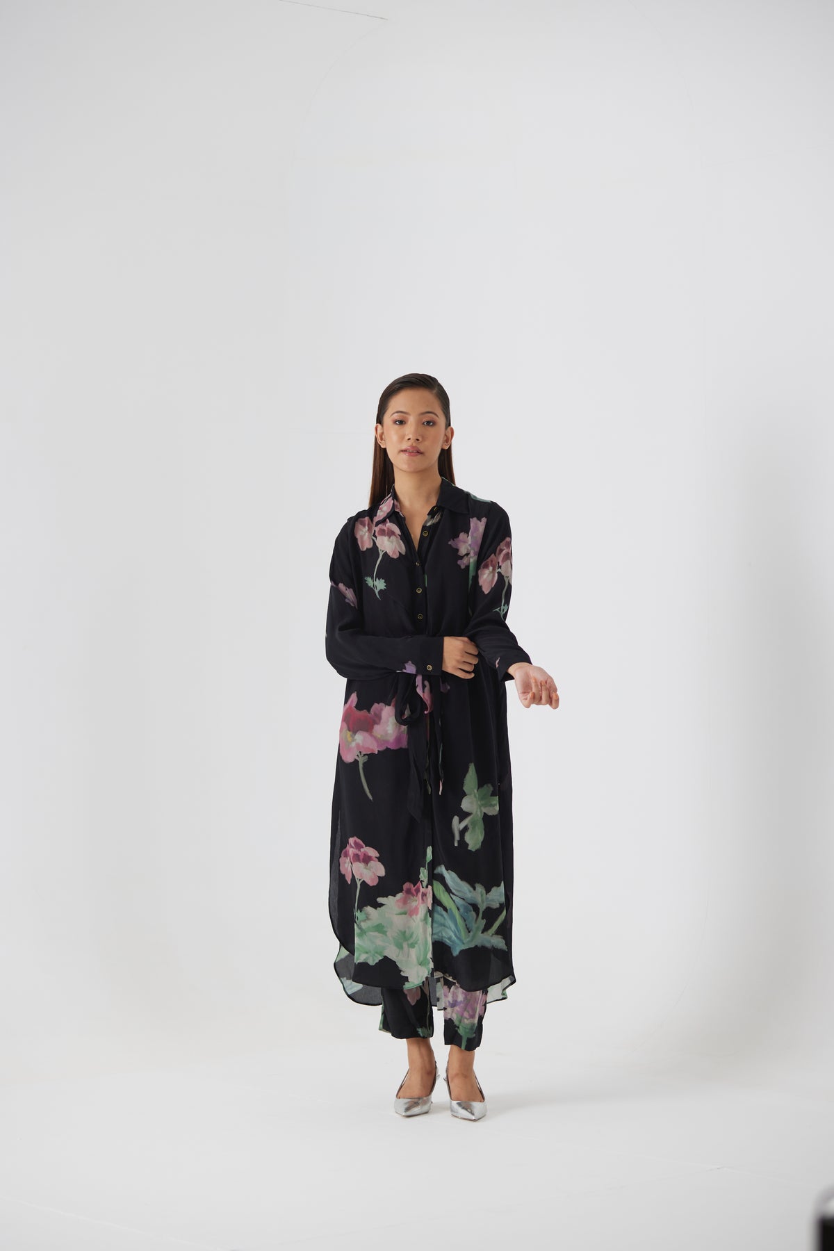 Juliet Black Wrap Kurta Set