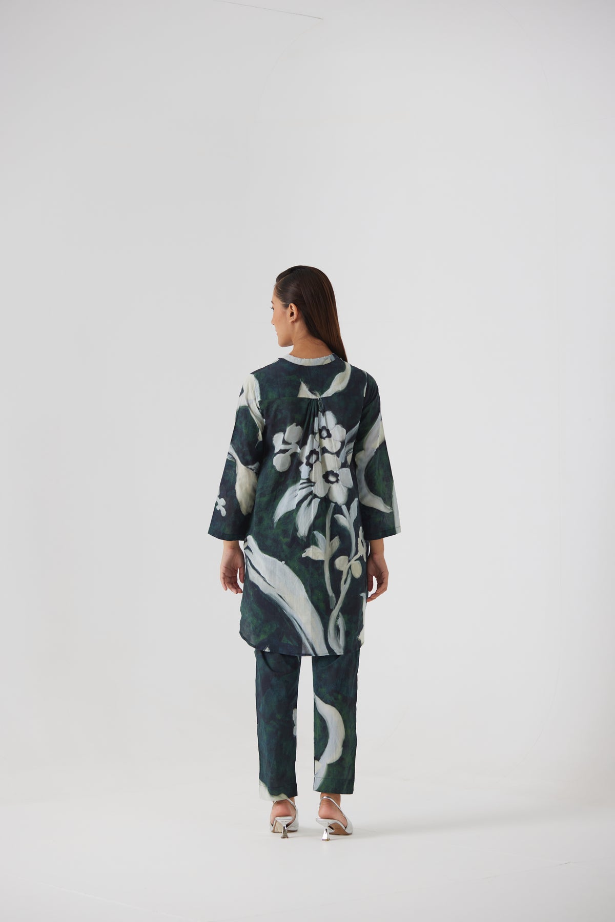 Chicory Black Cotton Kurta Set