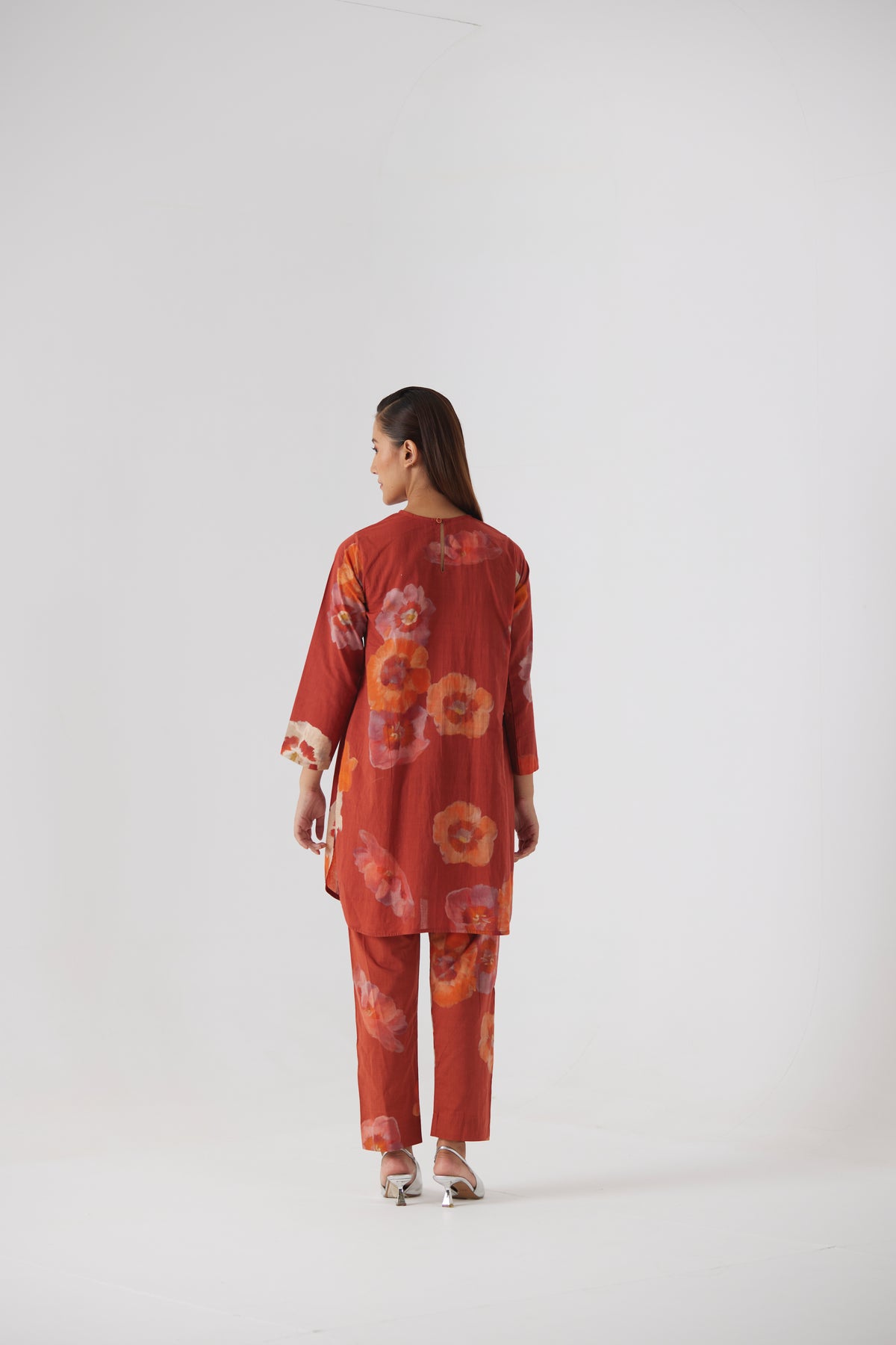 Gardenia Red Short Kurta Set