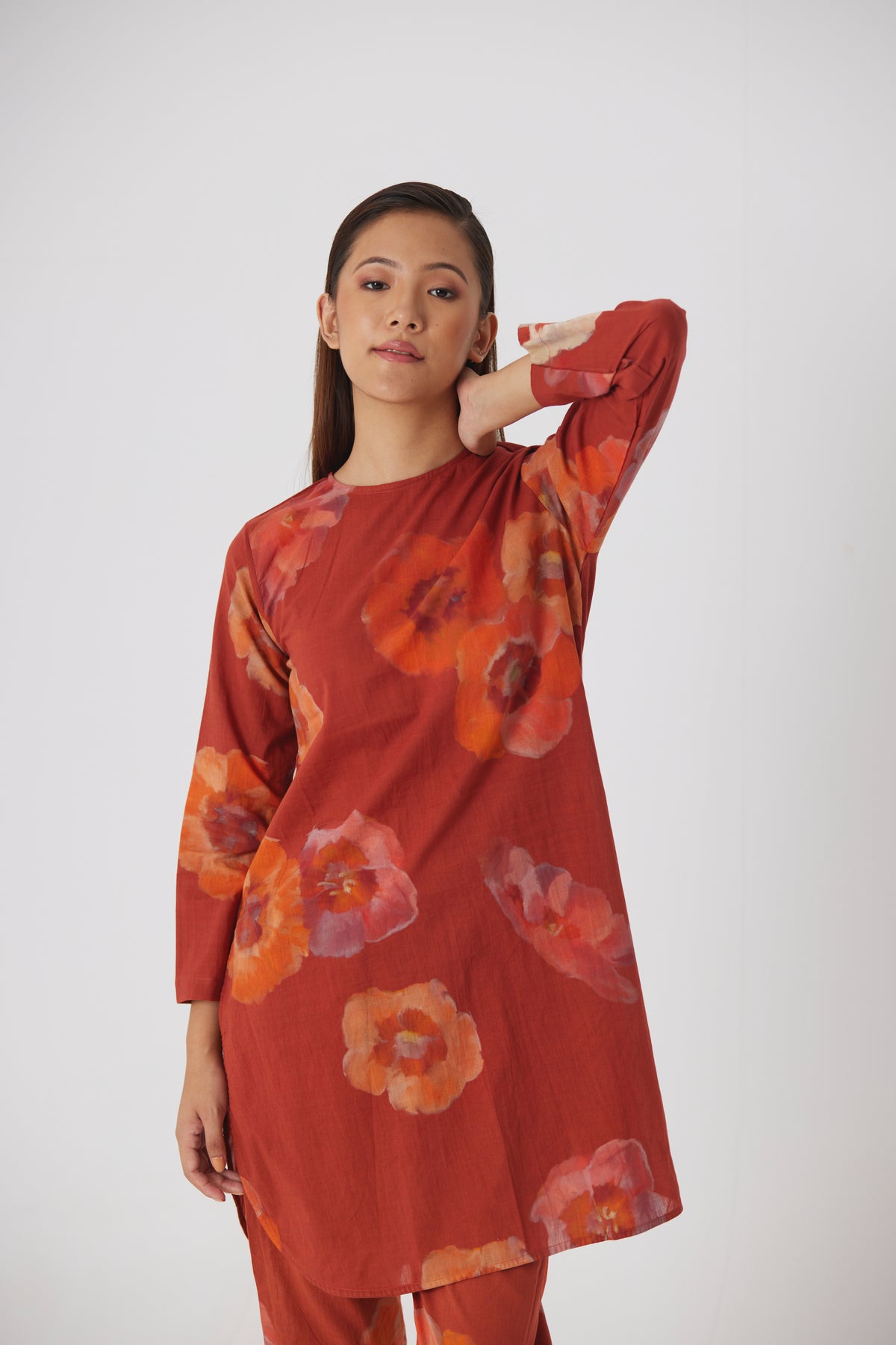Gardenia Red Short Kurta Set