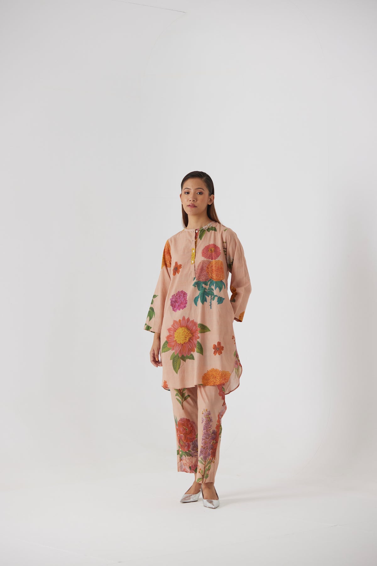 Vintage Garden Short Kurta Set