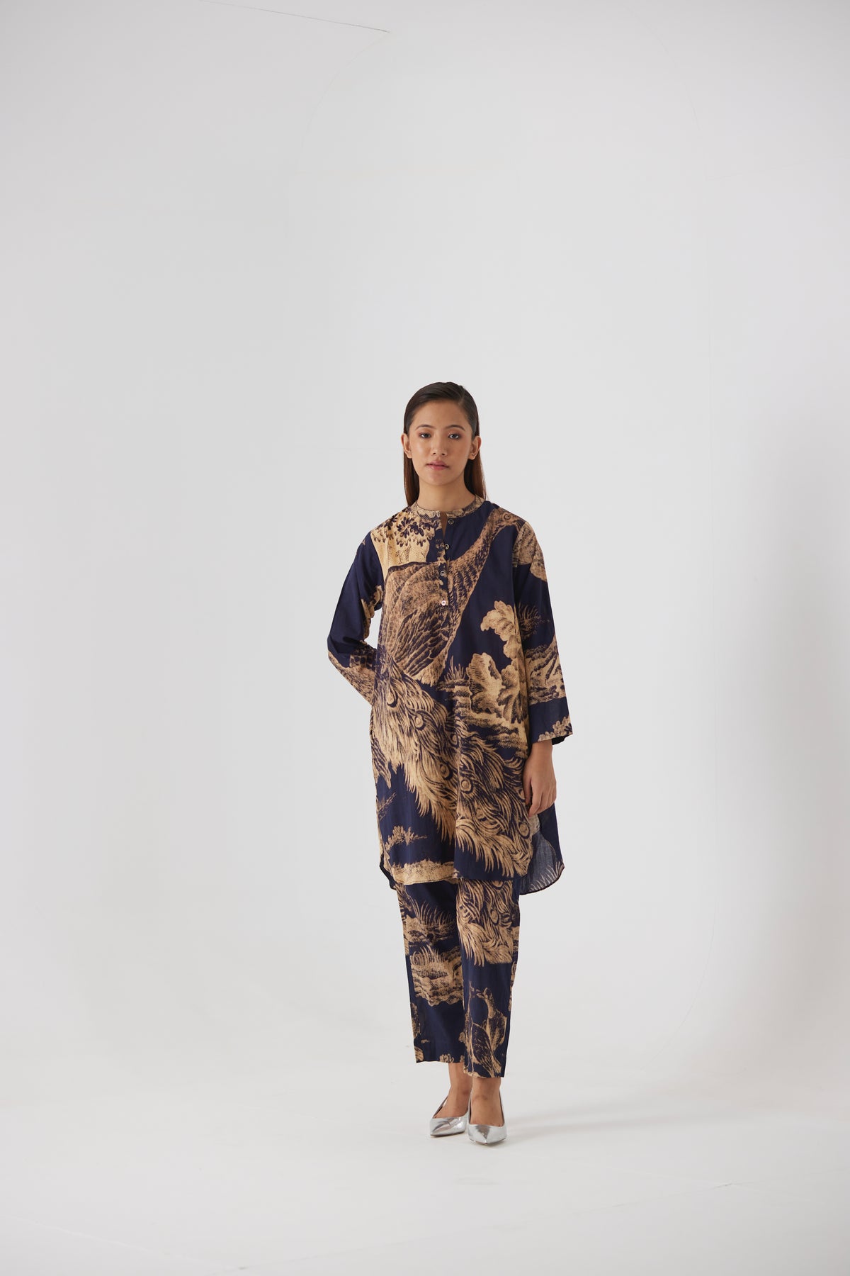 Navy Morni Short Kurta Set