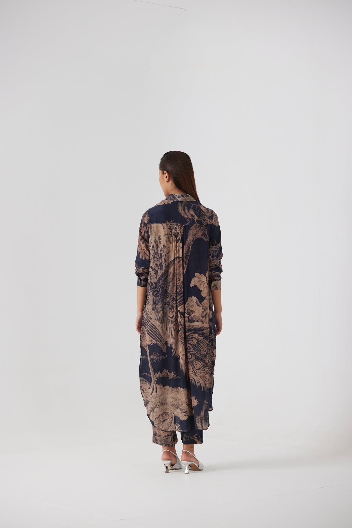 Navy Morni Wrap Kurta Set
