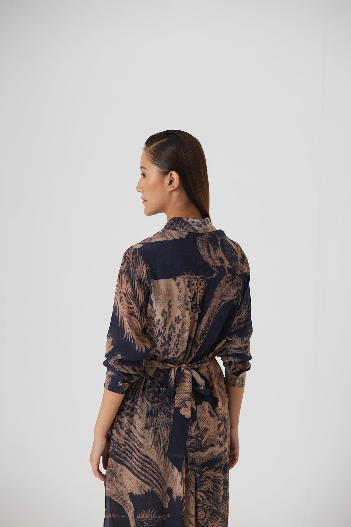 Navy Morni Wrap Kurta Set