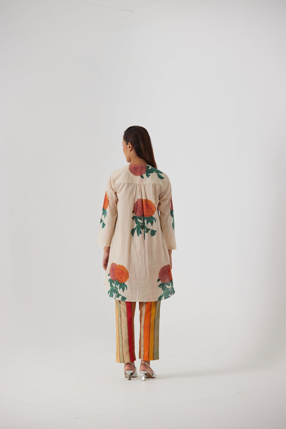 Marigold Solid Short Kurta Set