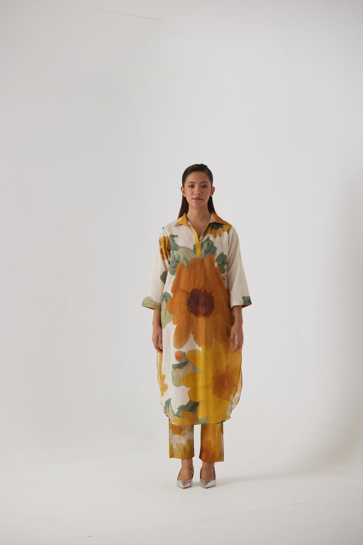 Mimosa Long Cotton Kurta Set