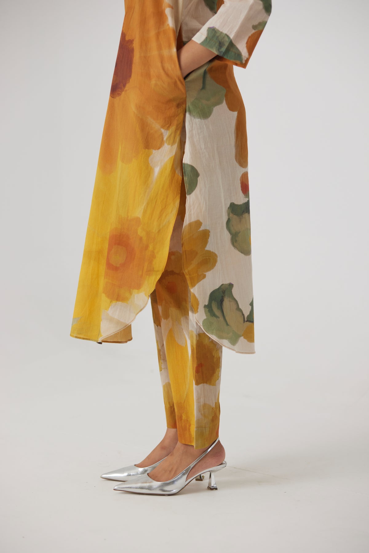 Mimosa Long Cotton Kurta Set