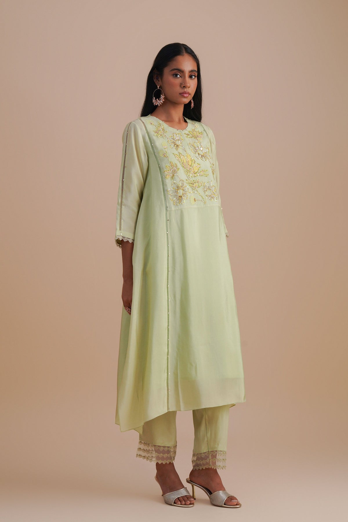 Mist Applique Kurta Set