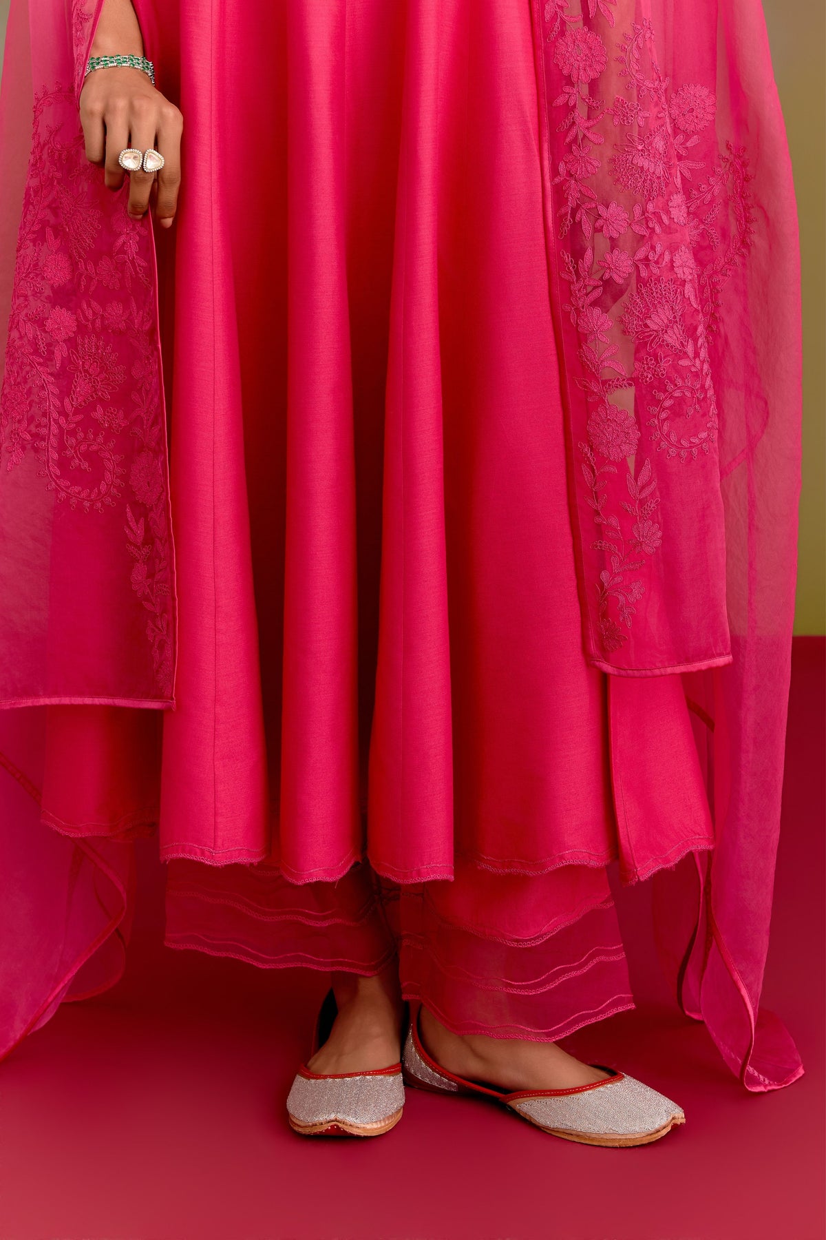 Fuchsia Anarkali Set