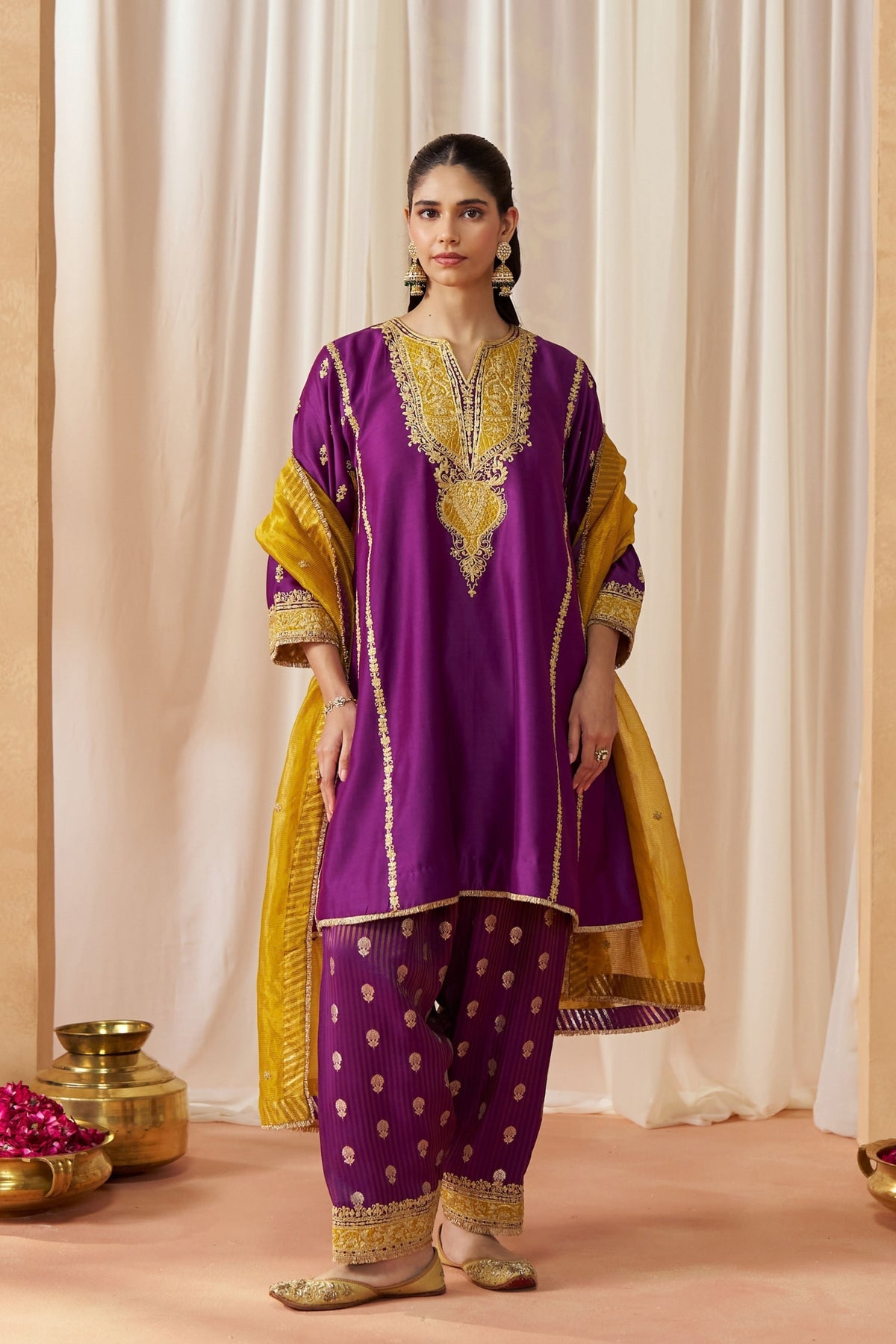 Mahgul Deep Purple Kalidaar Chauga Set