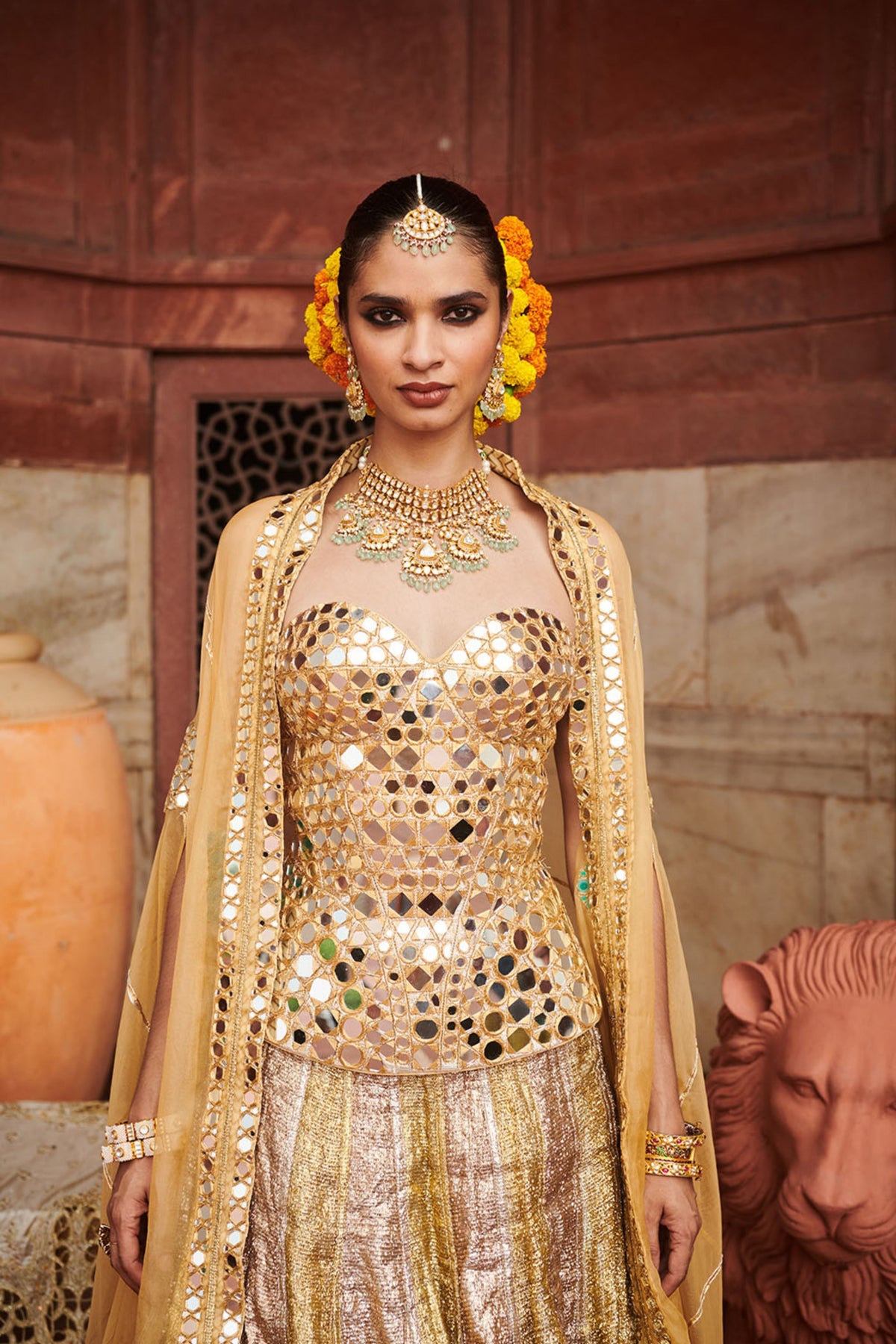 Chandi Sona Sheesh Lampi Lehenga
