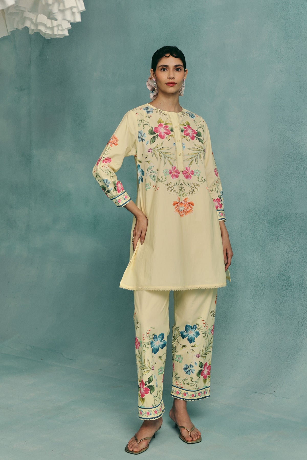 Rose Lemon Tunic Set
