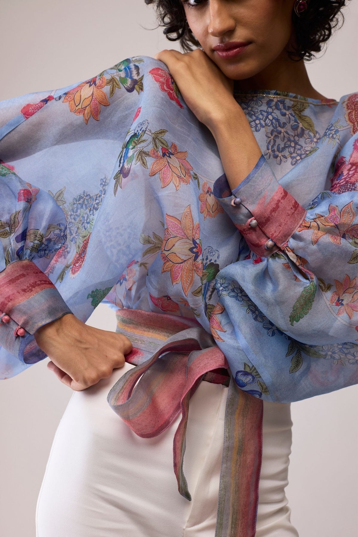 Maria Top Blue Print - Bunka - Elahe