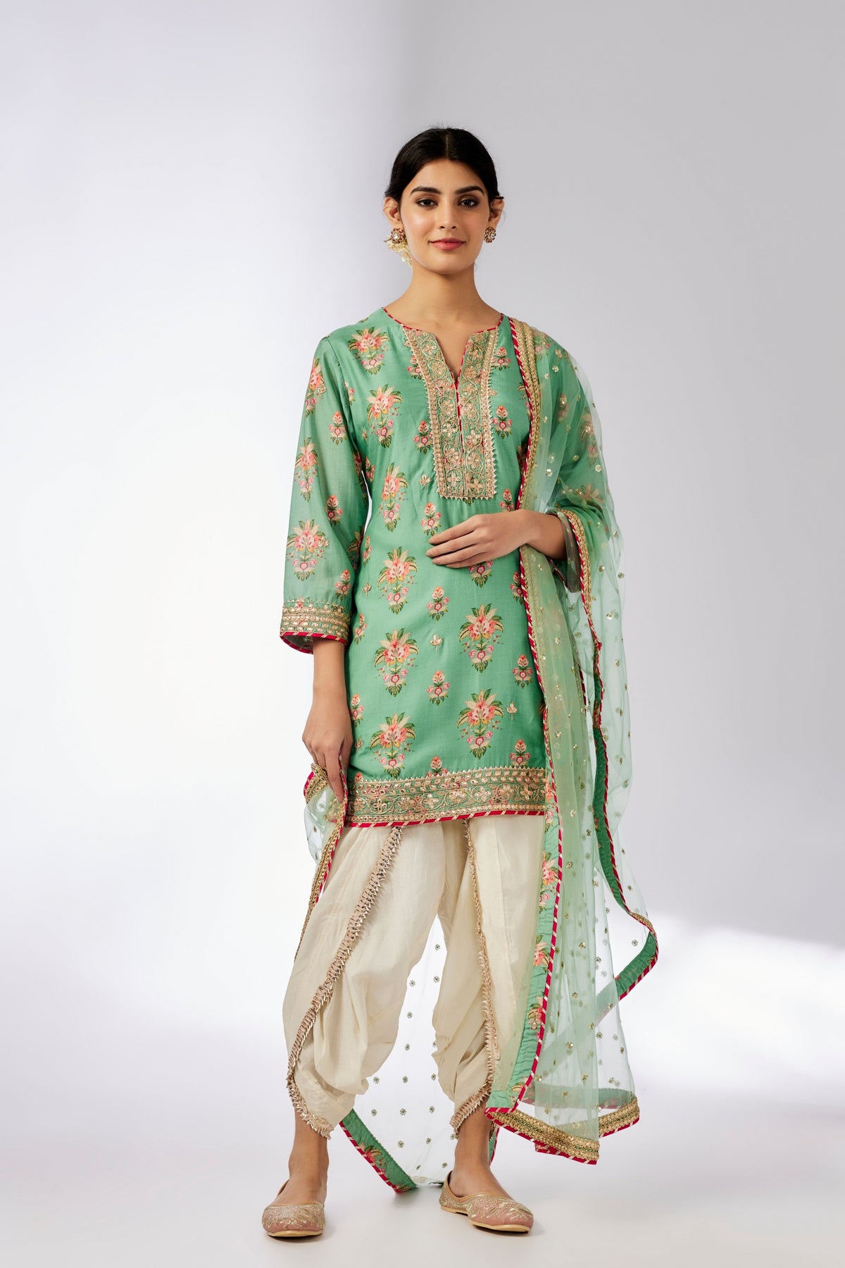 Mint Moulika Dhoti Set