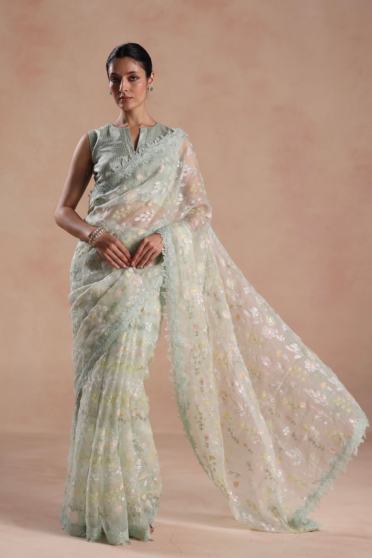 Solana Mint Saree