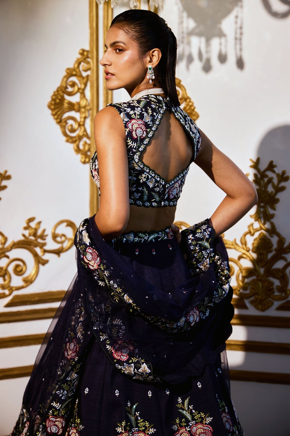 Everbloom Navy  Lehenga Set