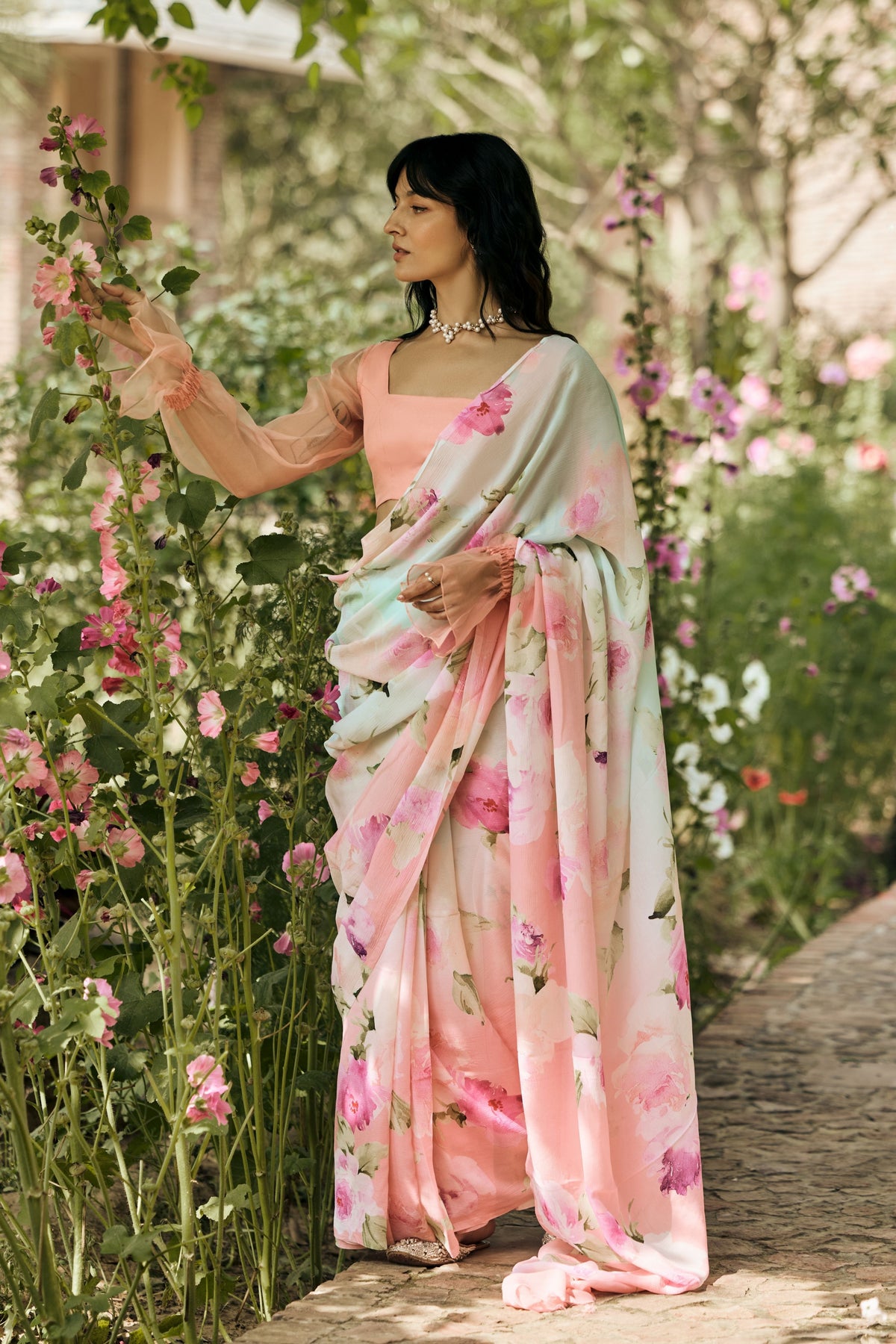Alea Coral Reef Ombre Saree