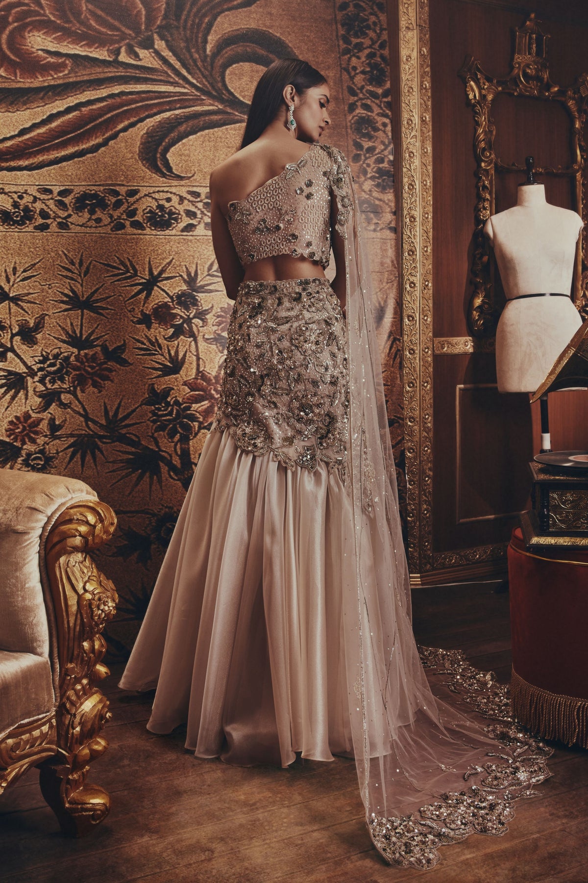 Constance Silver Lehenga Set