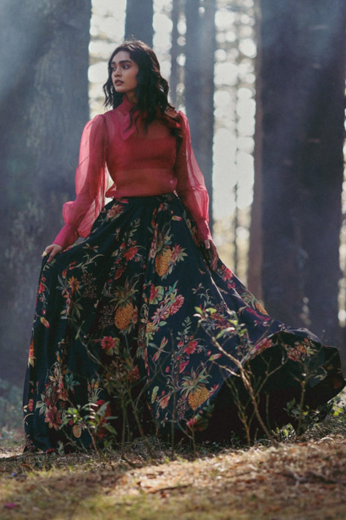 Bougainvillea Field Lehenga Set