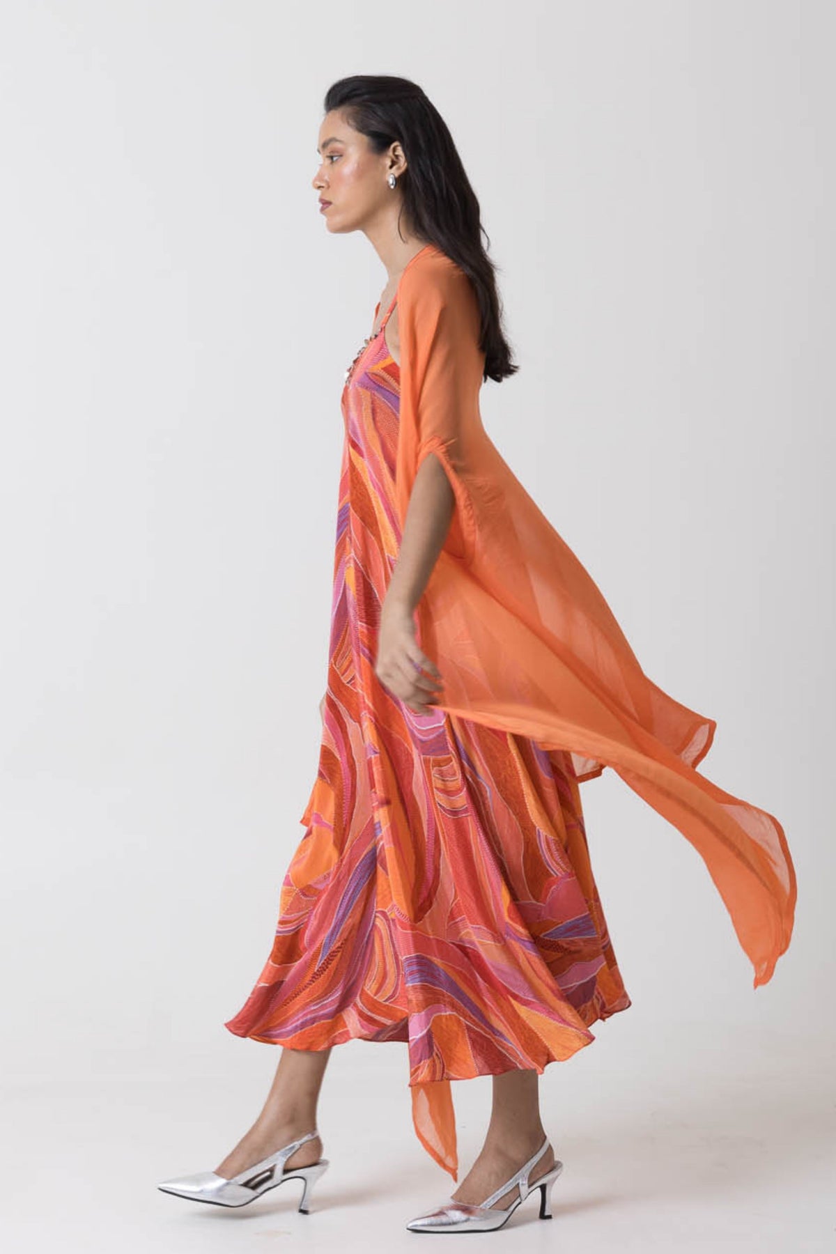 Citrus Dress and Cape Set