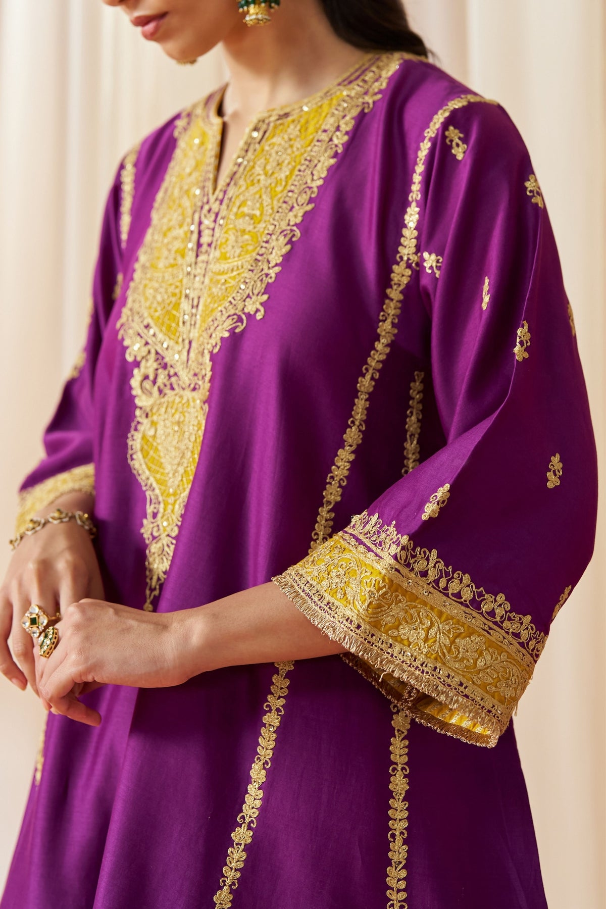Mahgul Deep Purple Kalidaar Chauga Set