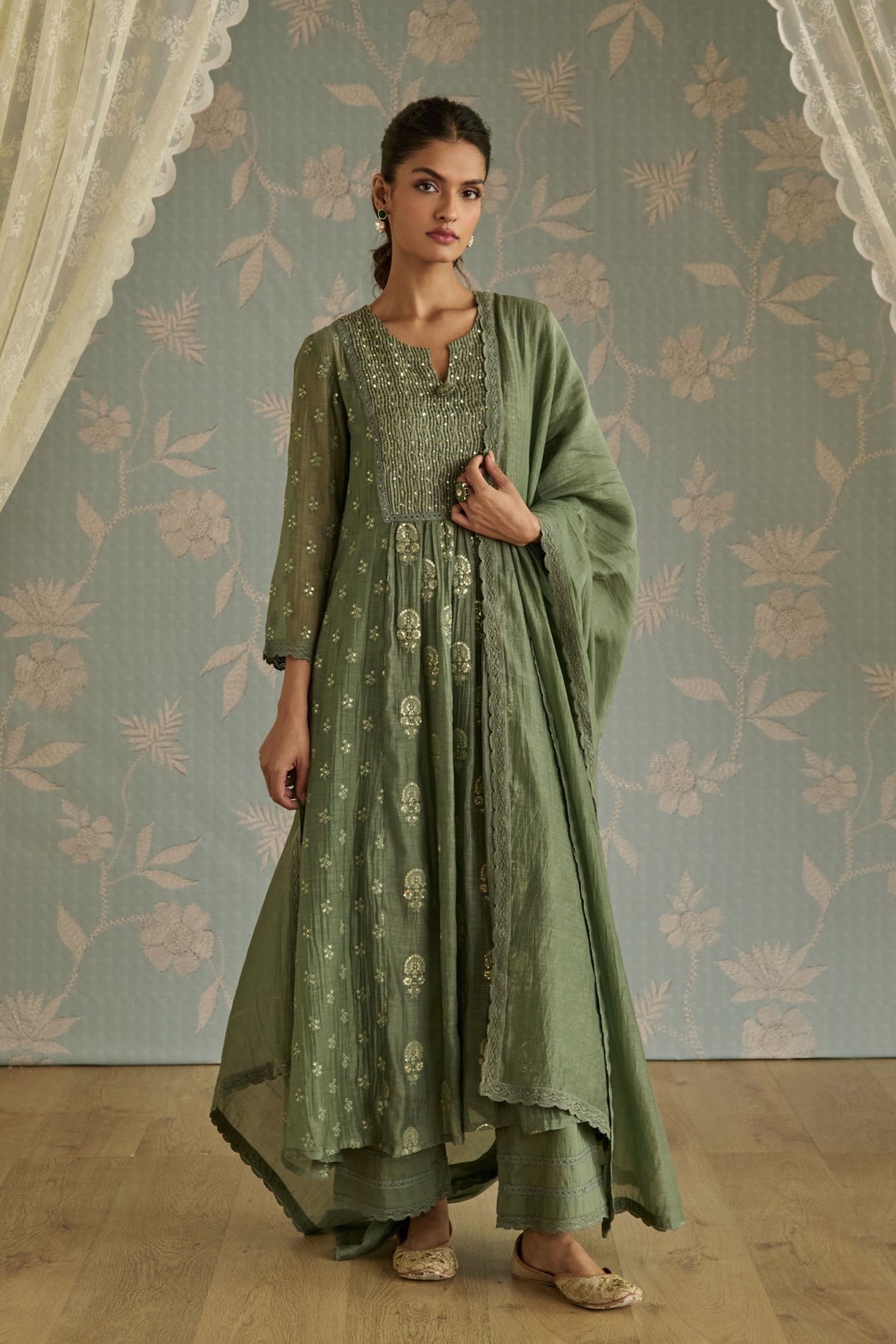 Green Nera Kurta Set