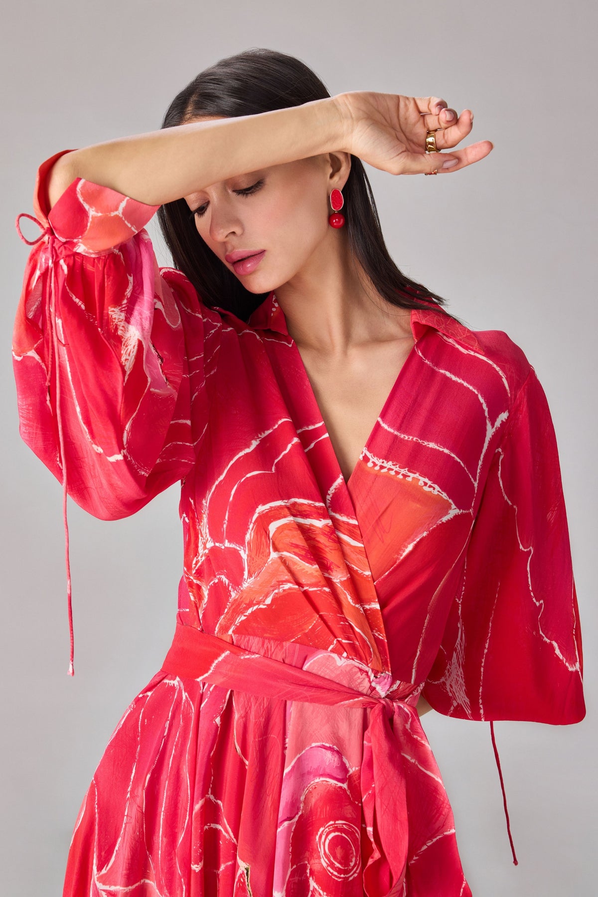 Pink Scratch Flower Faye Dress