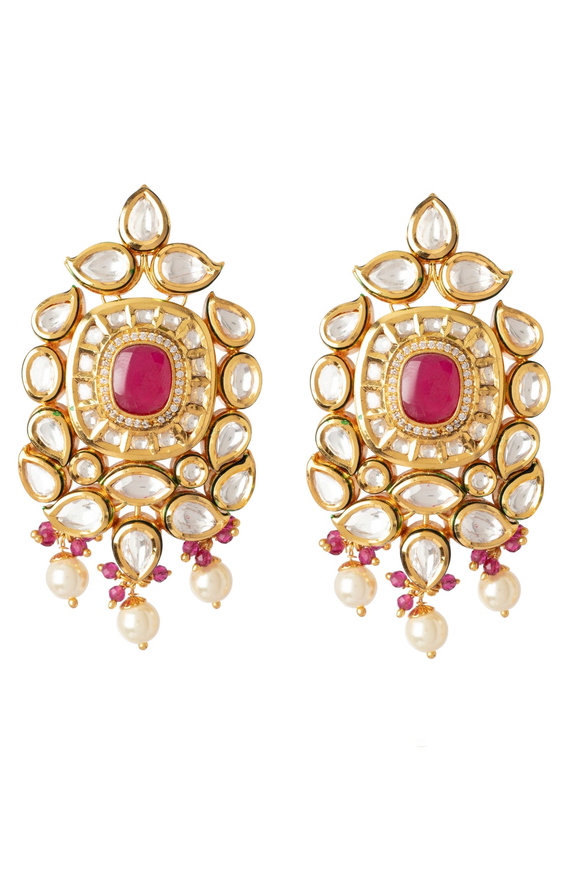 Pink Stone Necklace Set