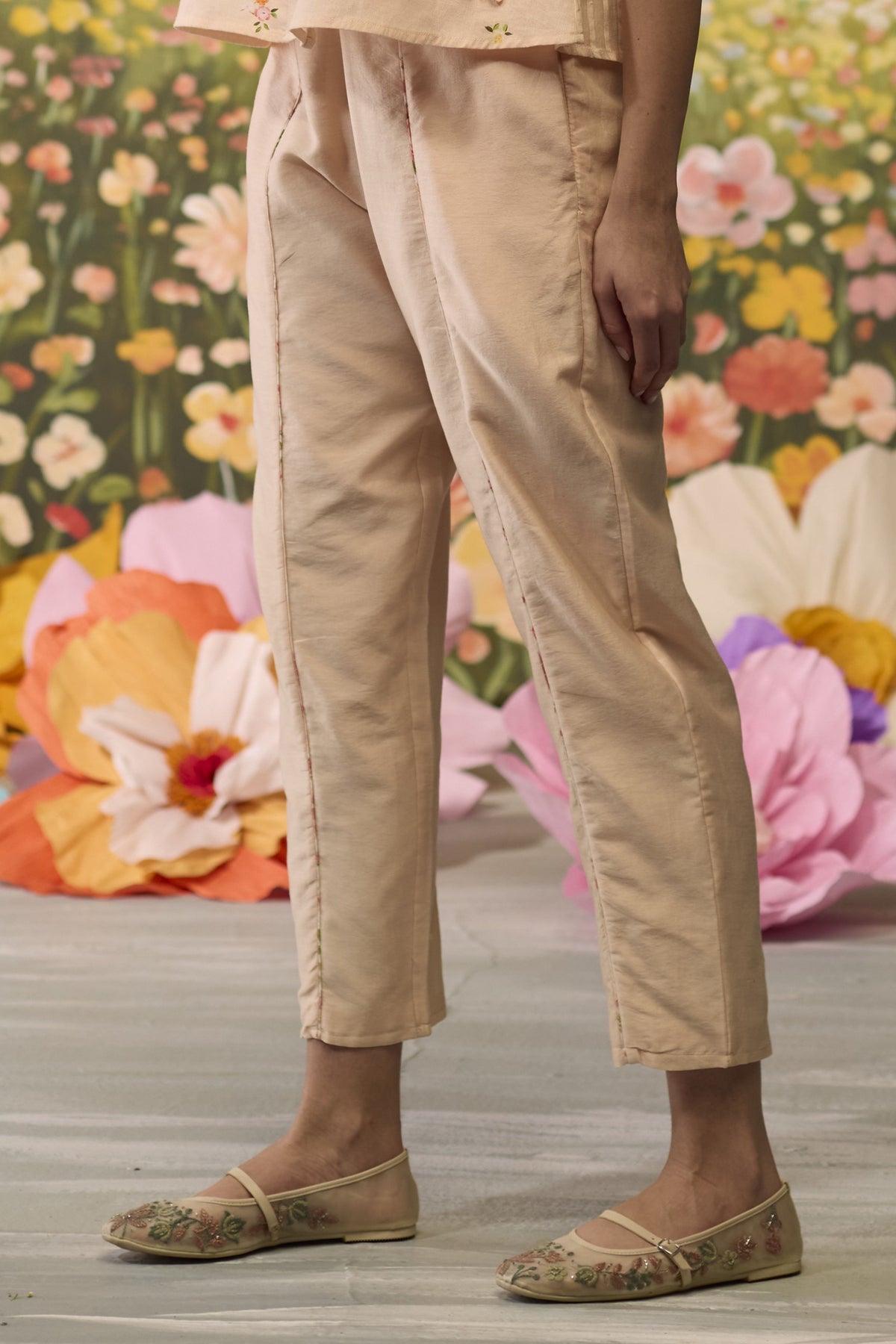 Sorbet Straight Chanderi Pants