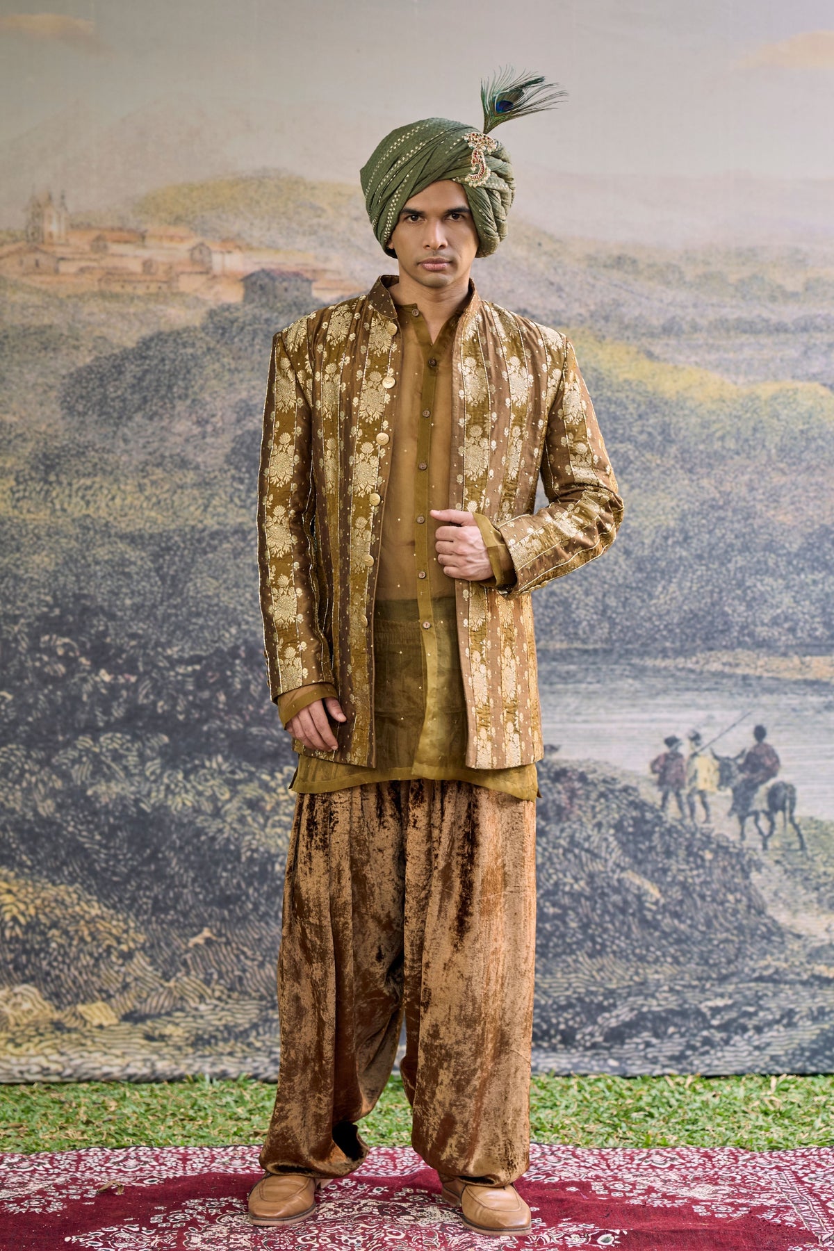 Zarvika Brocade Bundi Set