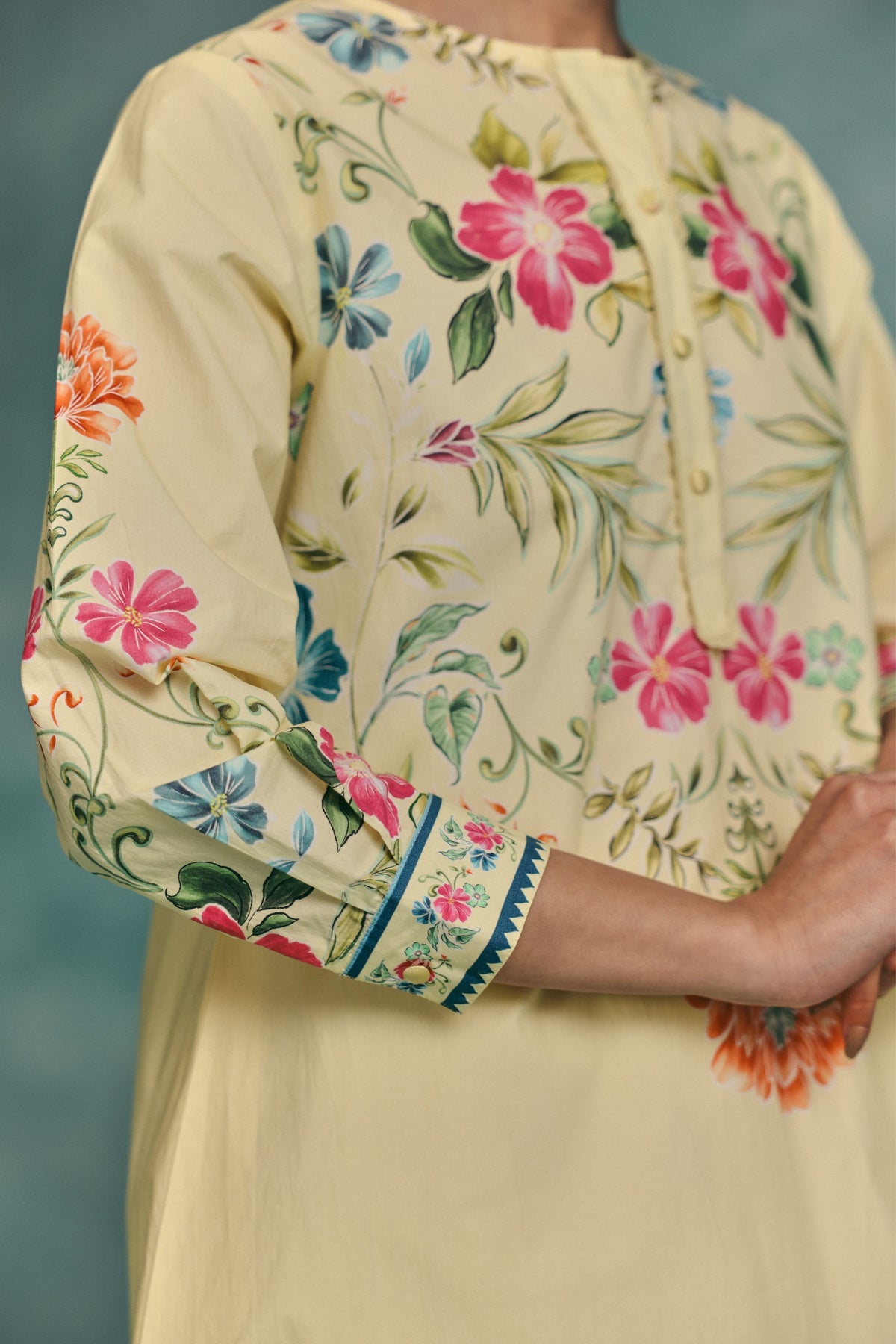 Rose Lemon Tunic Set