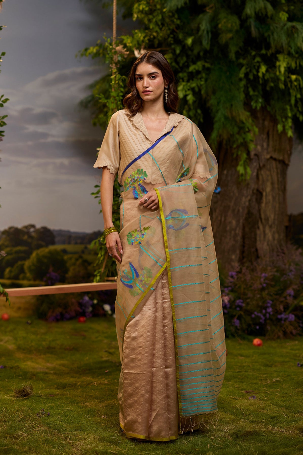 Birdsong Jamdani Saree