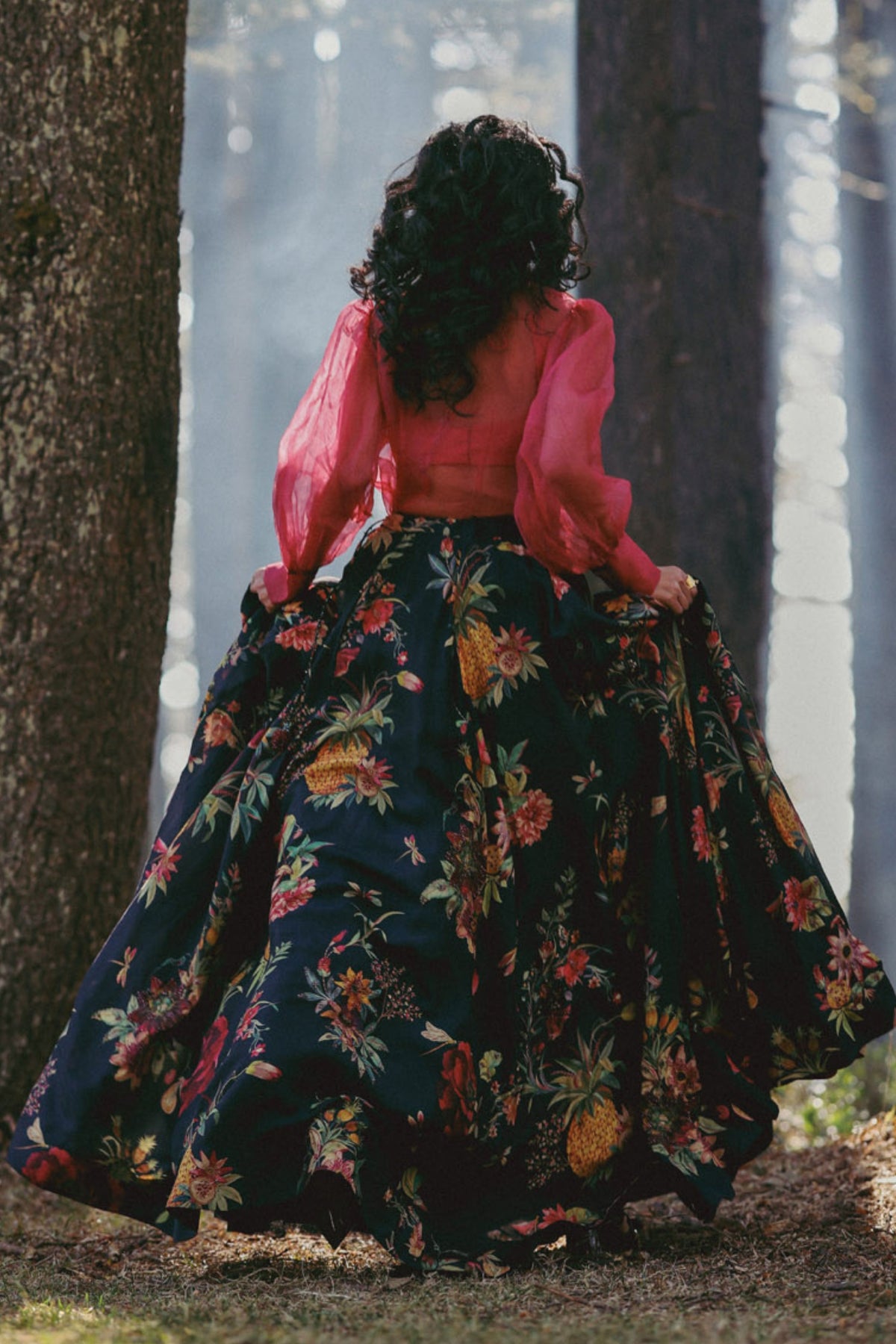Bougainvillea Field Lehenga Set