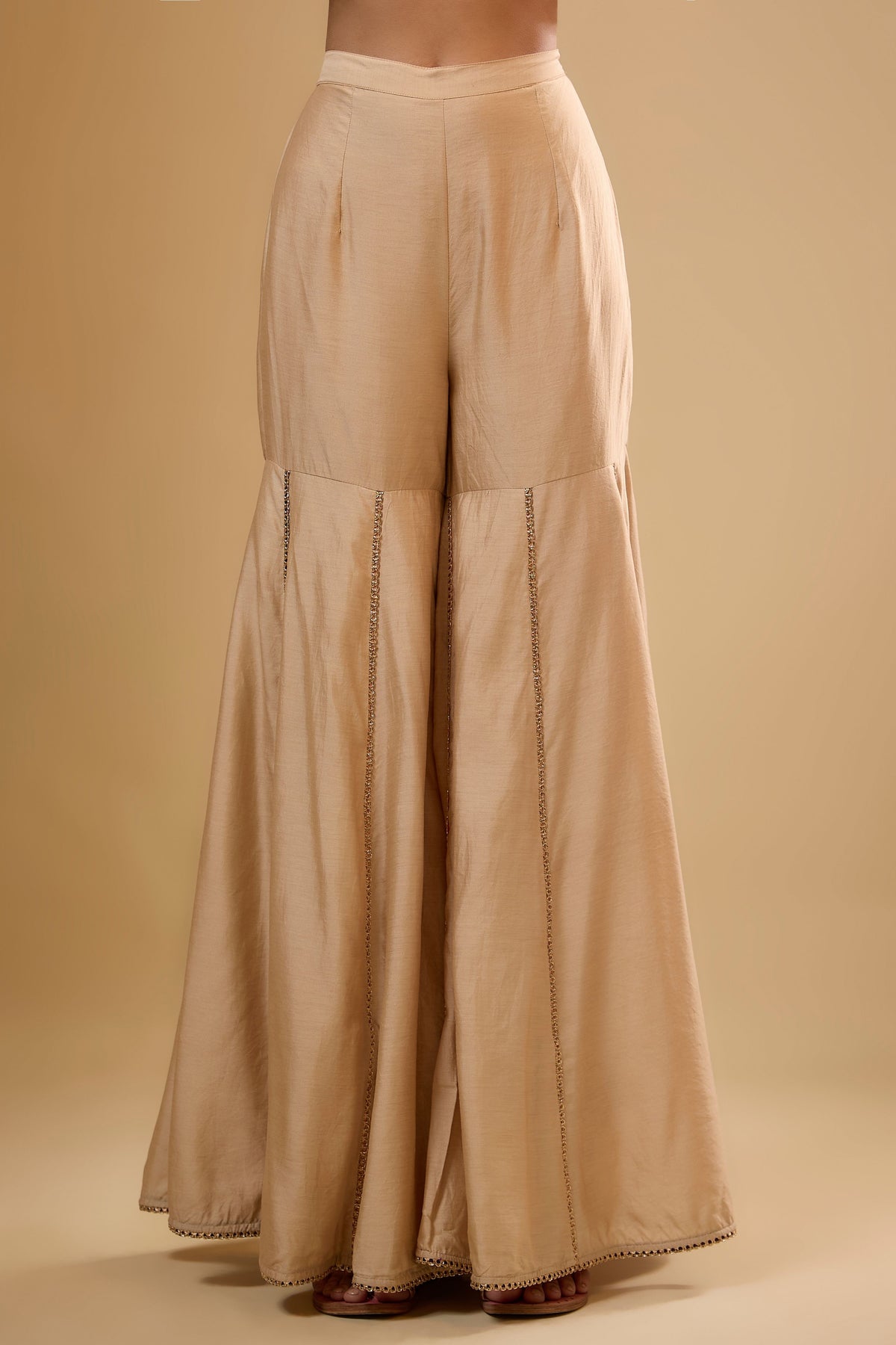 Lotus Yoke Ivory Sharara Set