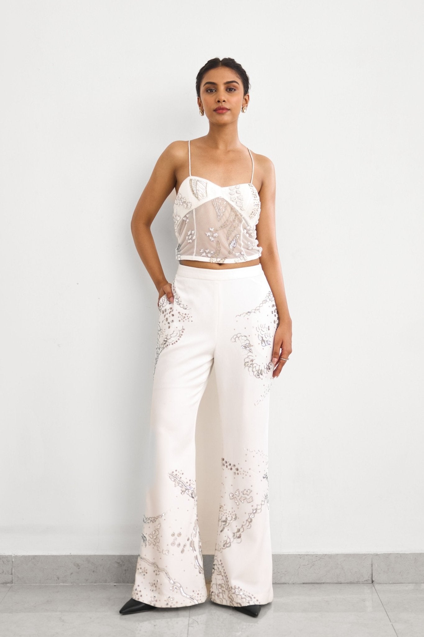 Aurora Ivory Jacket Set - Shasha Gaba - Elahe