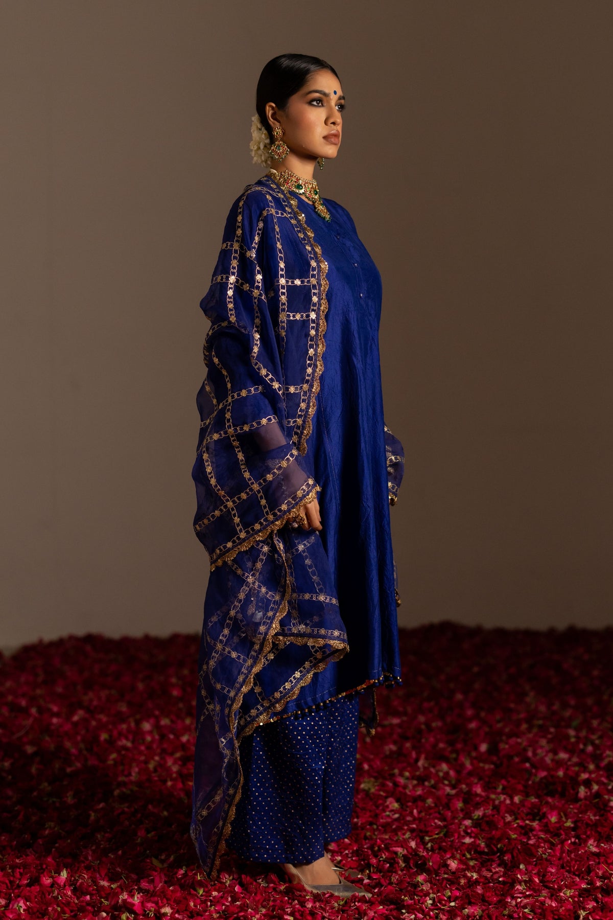 Closed Neck Panel Kurta Set