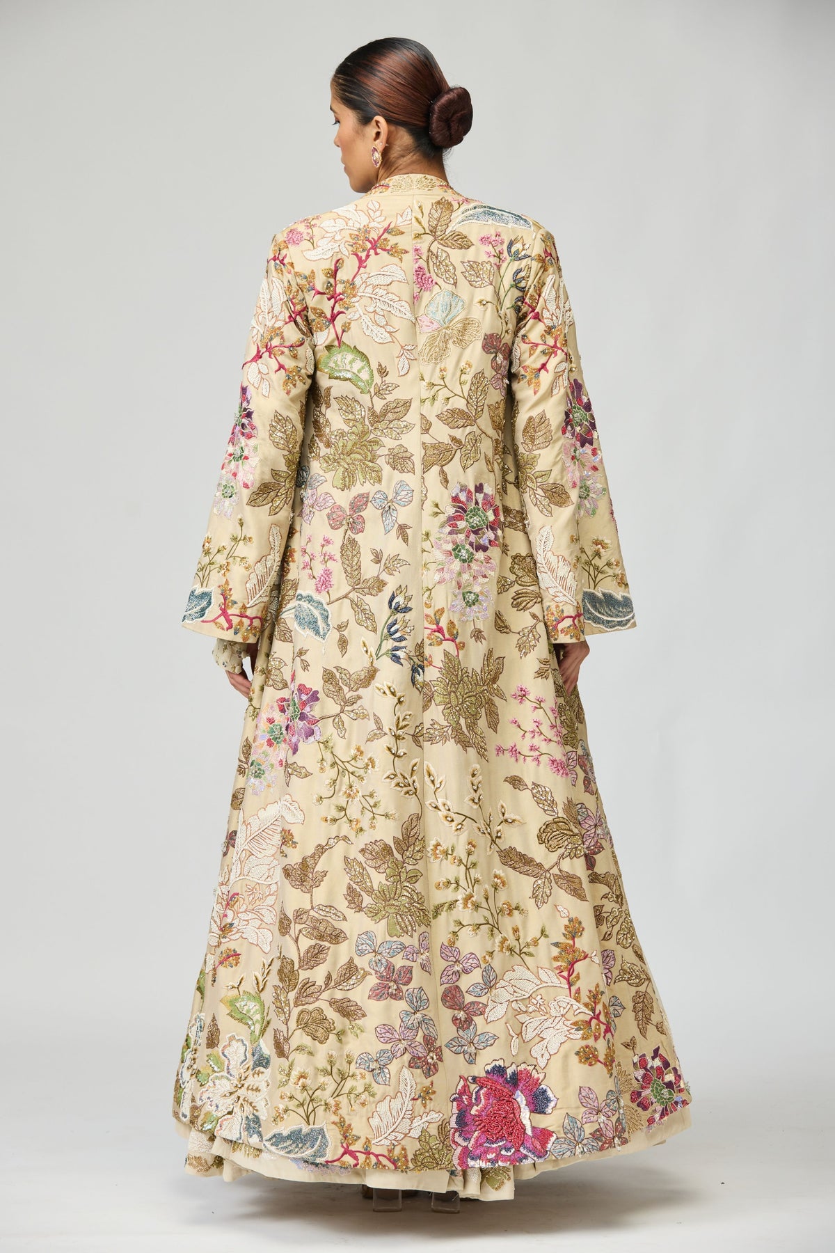 Ivory Thread Work Anarkali Set
