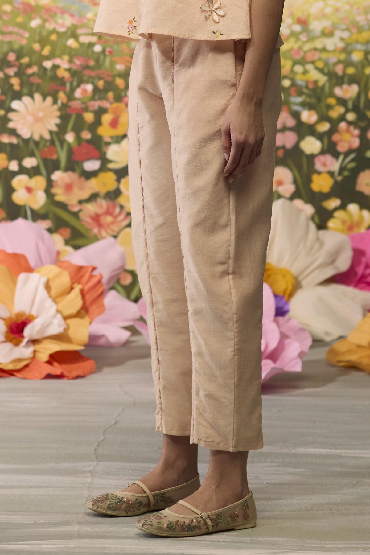 Sorbet Straight Chanderi Pants