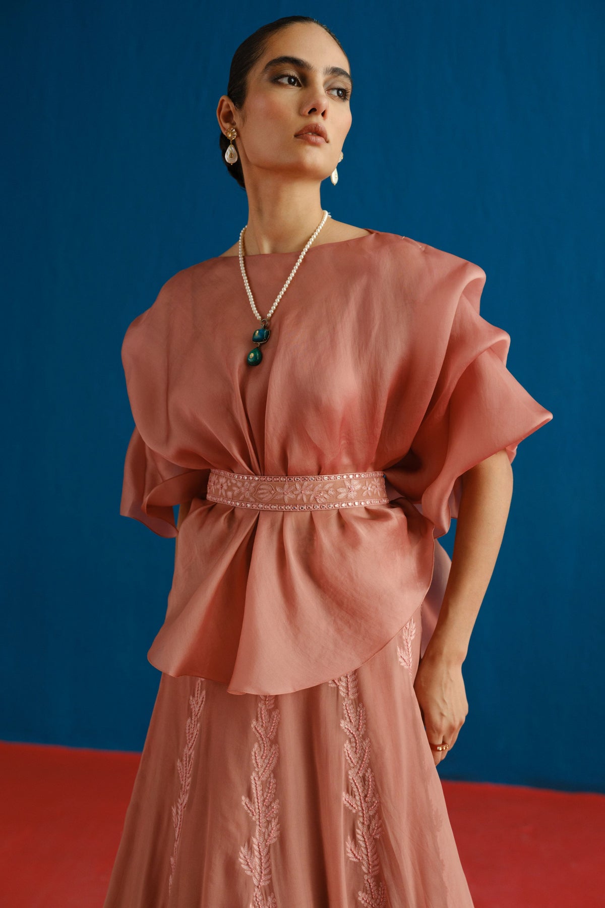 Rust Pink Alana Skirt Set