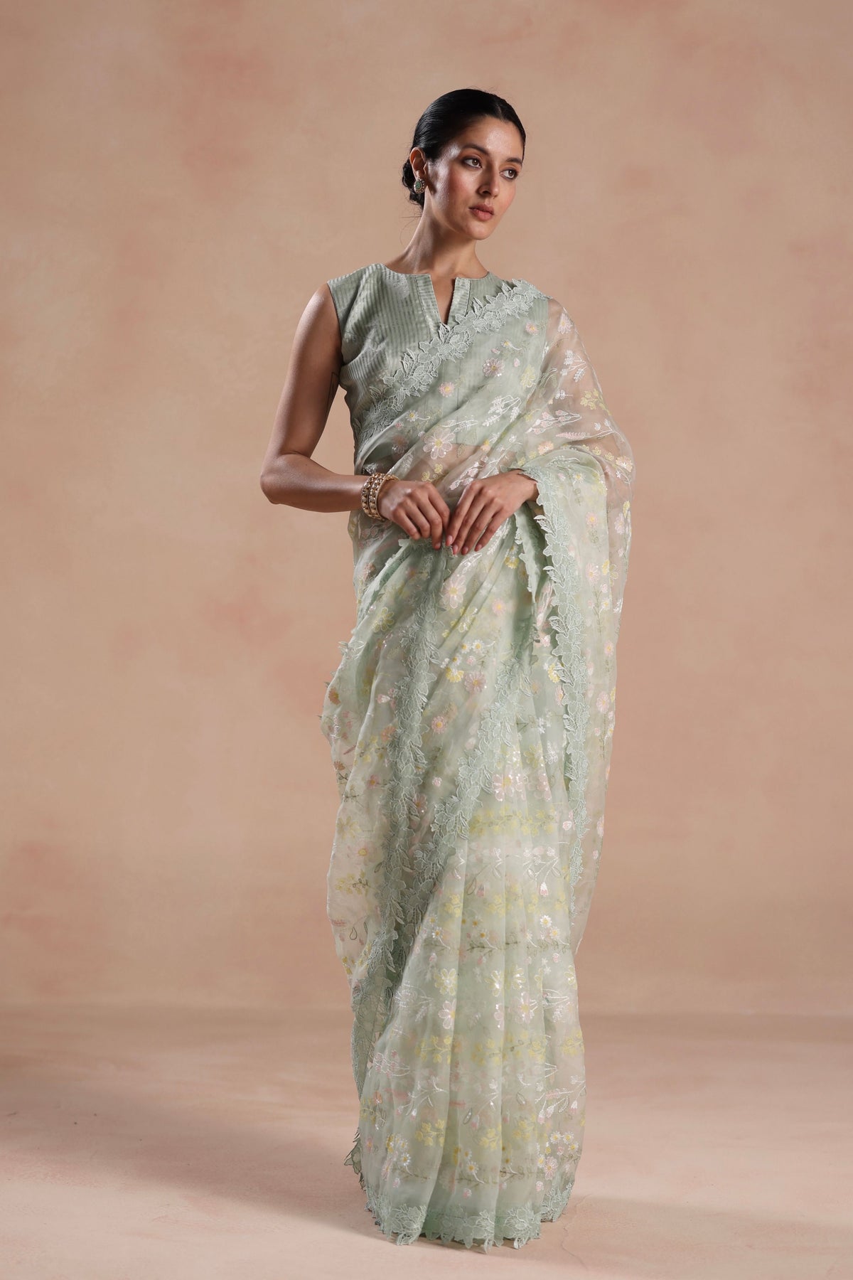 Solana Mint Saree