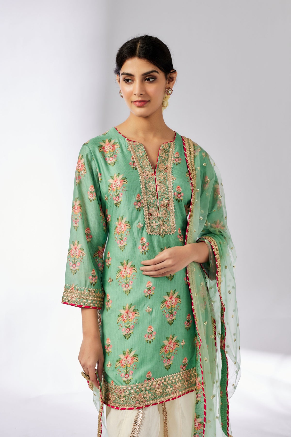 Mint Moulika Dhoti Set