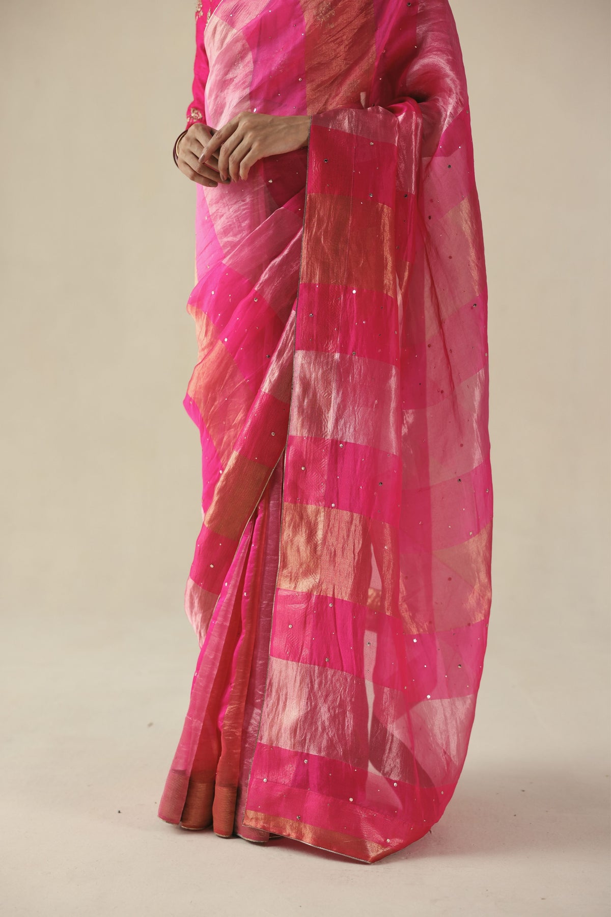 Fuchsia Amber Saree